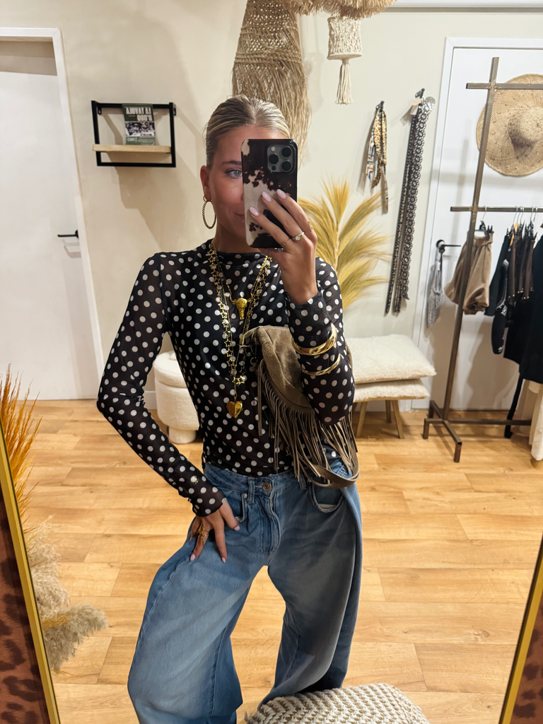 Polkadot top Saar (S)