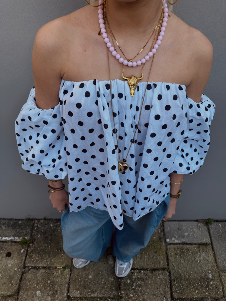 Boho ketting zacht roze