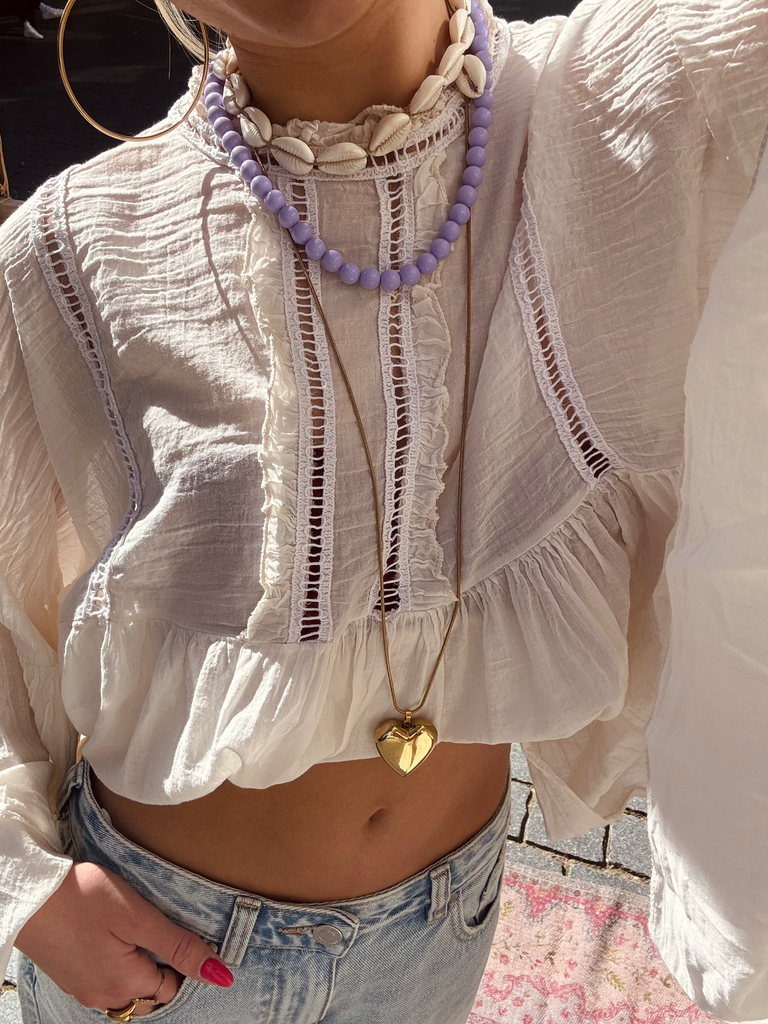 Boho ketting lila