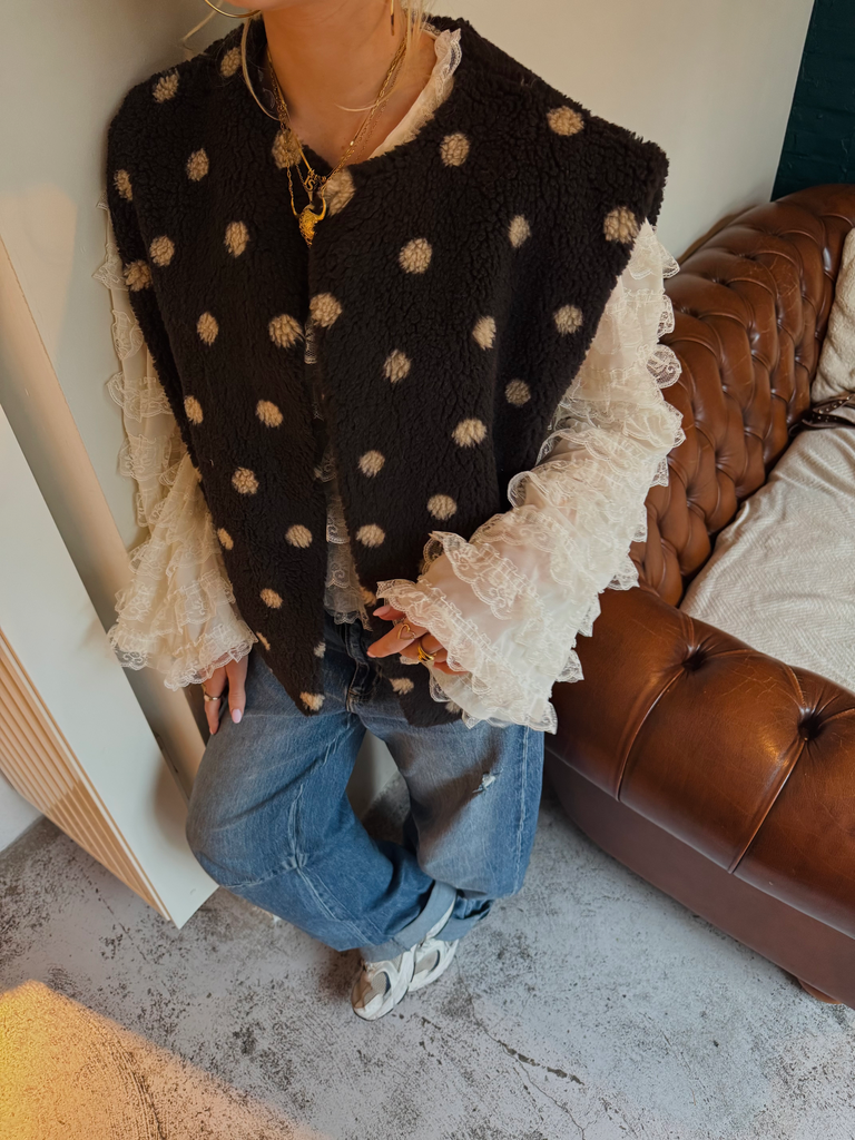 Teddy gilet polka