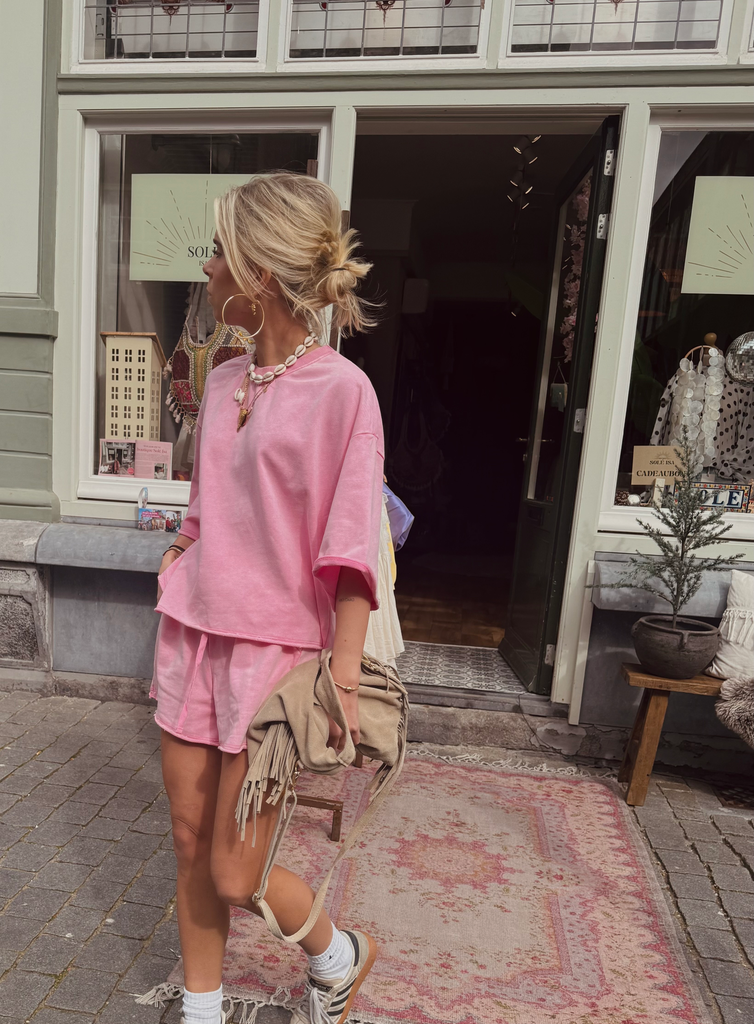 Off duty set pink