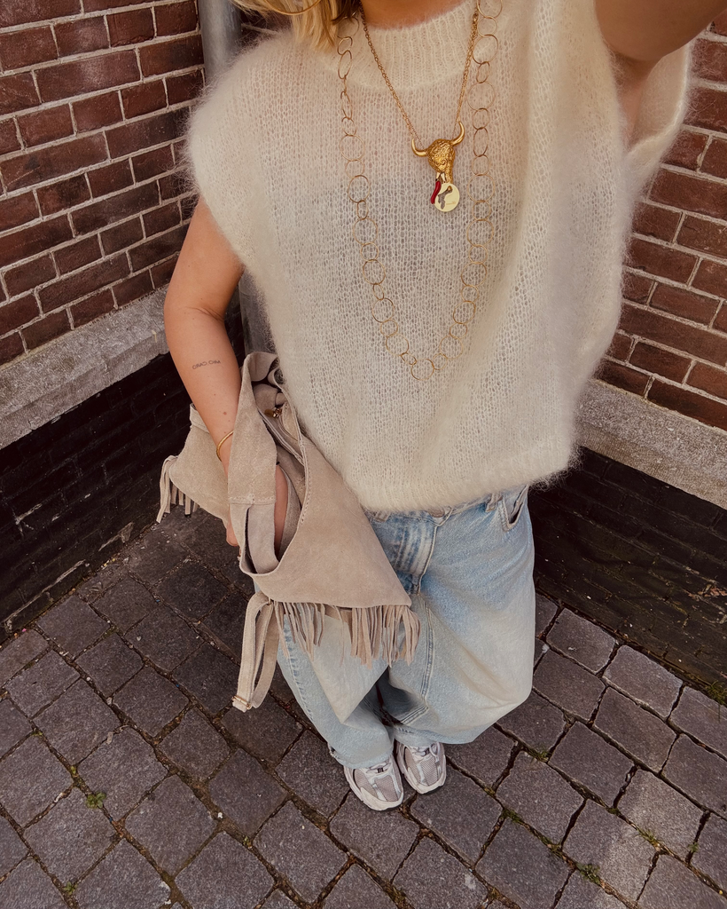 Mohair top beige