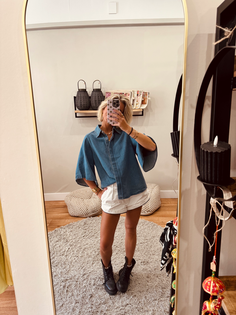 Everyday denim blouse