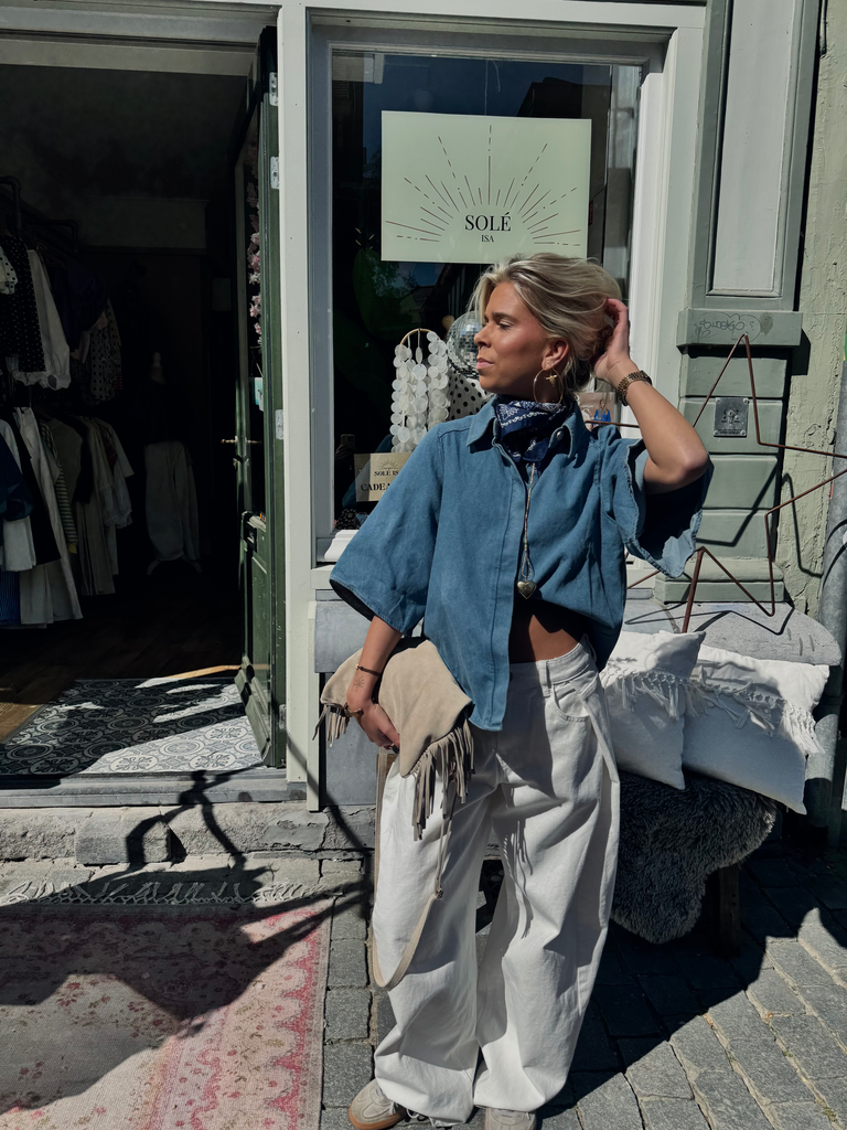Everyday denim blouse