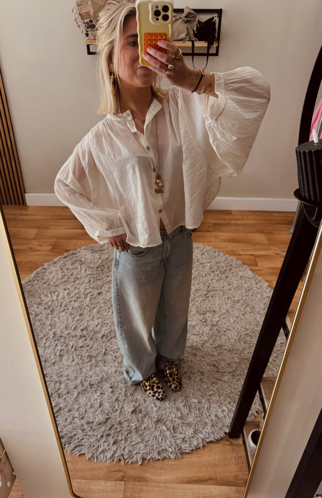 Puk blouse sand