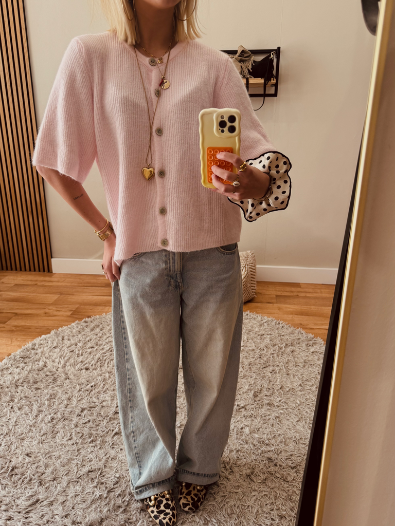 Cloud cardigan soft pink