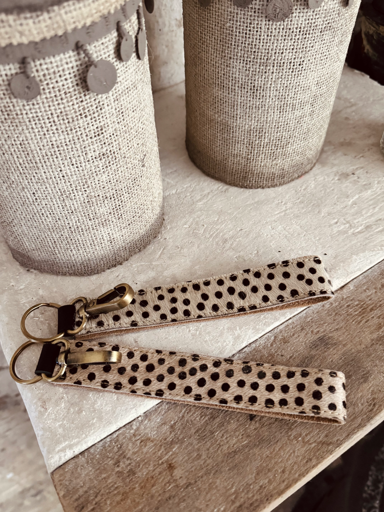 Bag / key charm polka