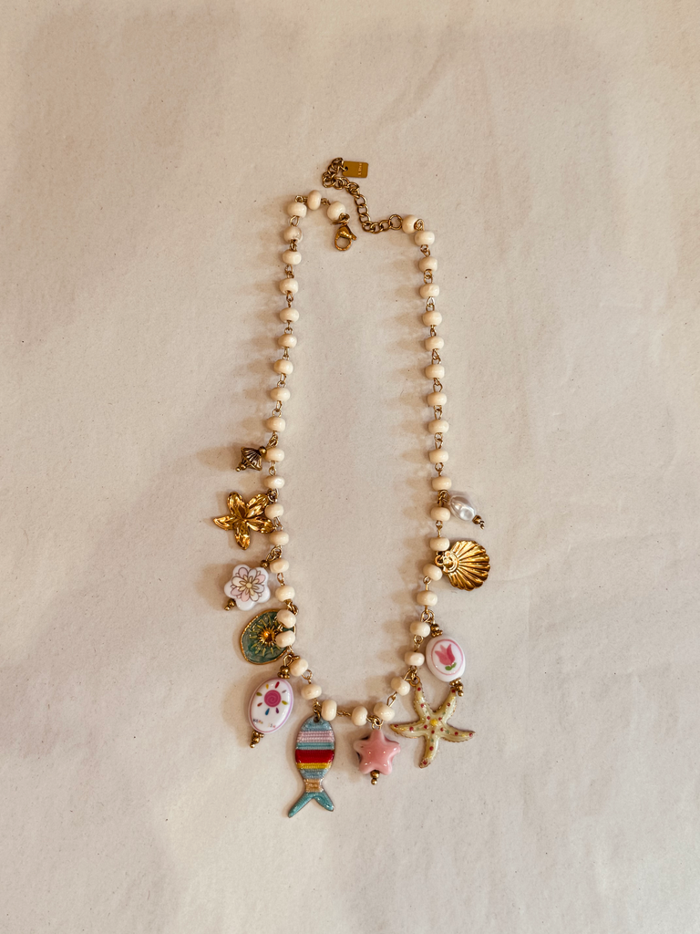 Fishing beadle necklace