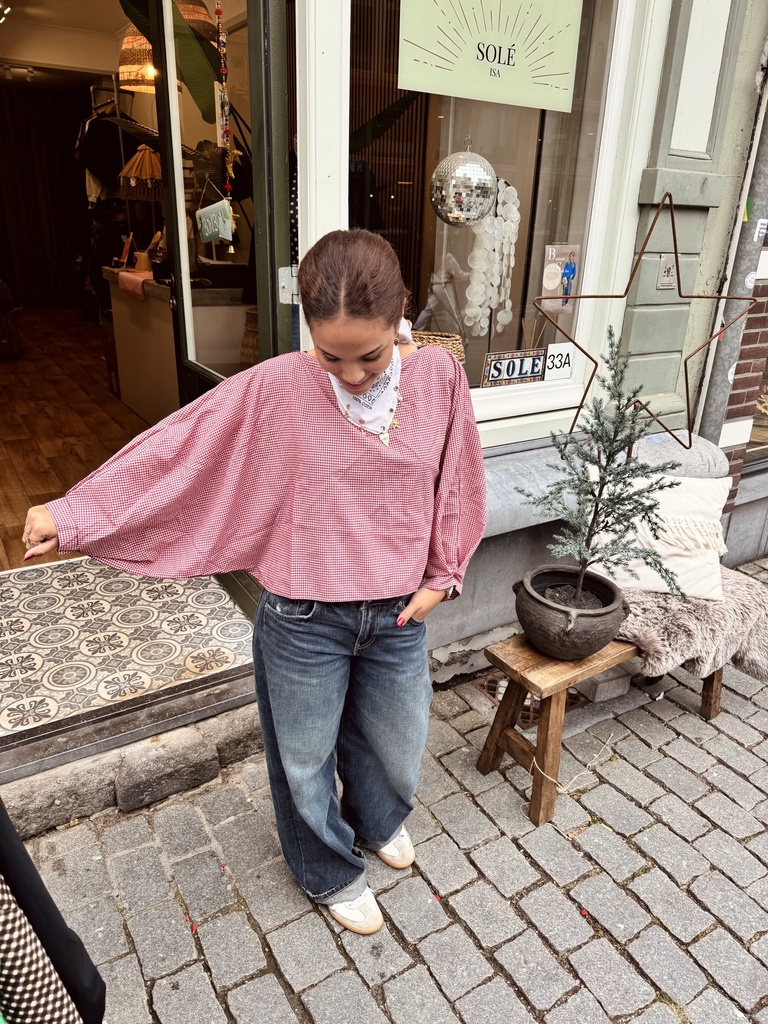 Harper blouse red